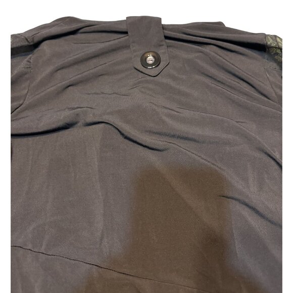 Ic By Connie K Black Zip-Front Long Sleeve Dress Size S - Picture 6 of 7